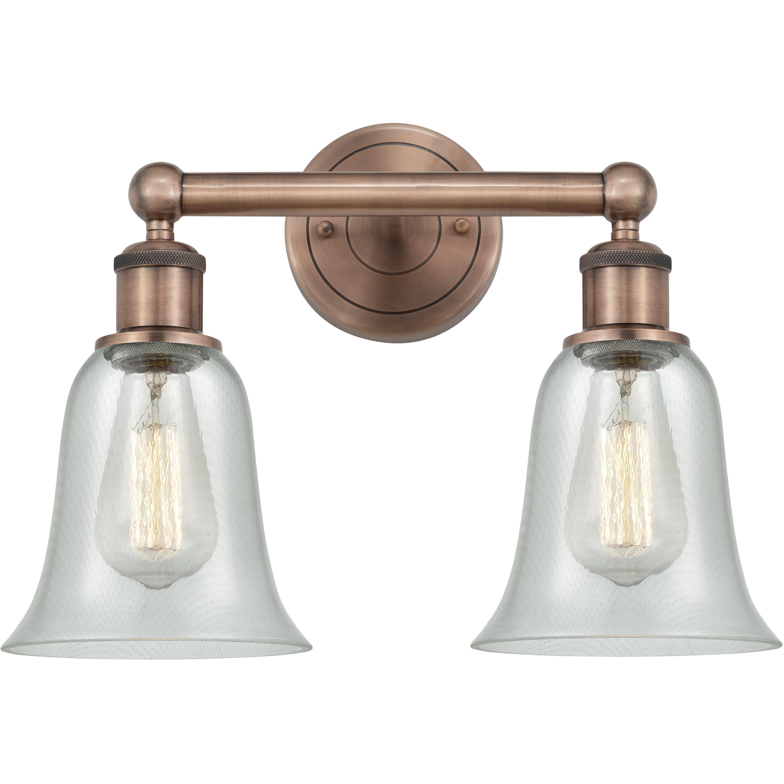 Hanover 2 Light 15.25 inch Antique Copper Bath Vanity Light Wall Light in Fishnet