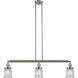 Franklin Restoration Small Canton 3 Light 39 inch Brushed Satin Nickel Island Light Ceiling Light in Seedy Glass, Franklin Restoration