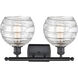 Ballston Deco Swirl LED 16 inch Matte Black Bath Vanity Light Wall Light, Ballston