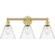 Berkshire 3 Light 26 inch Satin Gold Bath Vanity Light Wall Light in Clear