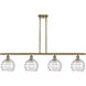 Ballston Deco Swirl LED 48 inch Antique Brass Island Light Ceiling Light, Ballston