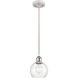 Ballston Athens 1 Light 6 inch White and Polished Chrome Mini Pendant Ceiling Light in Clear Glass