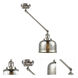 Large Bell 30 inch 60.00 watt Satin Nickel Swing Arm Wall Light, Franklin Restoration