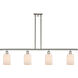 Ballston Hadley LED 48 inch Polished Nickel Island Light Ceiling Light in Matte White Glass, Ballston