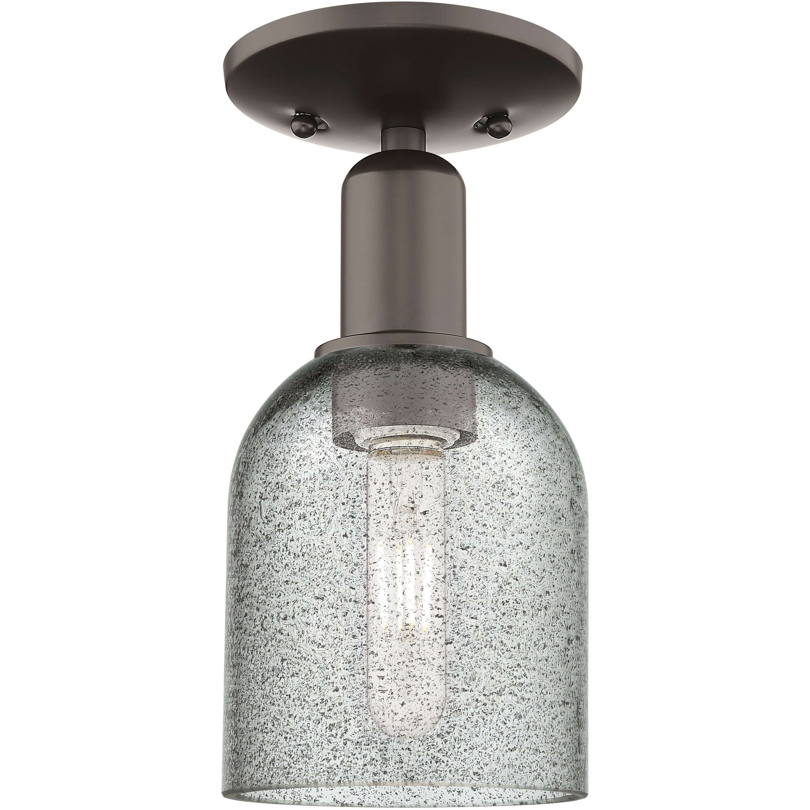 Arcadia Caledonia 1 Light 5 inch Oil Rubbed Bronze Semi-Flush Mount Ceiling Light in Charcoal