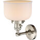 Franklin Restoration Large Bell LED 8 inch Brushed Satin Nickel Sconce Wall Light, Franklin Restoration