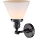 Franklin Restoration Large Cone LED 8 inch Matte Black Sconce Wall Light, Franklin Restoration