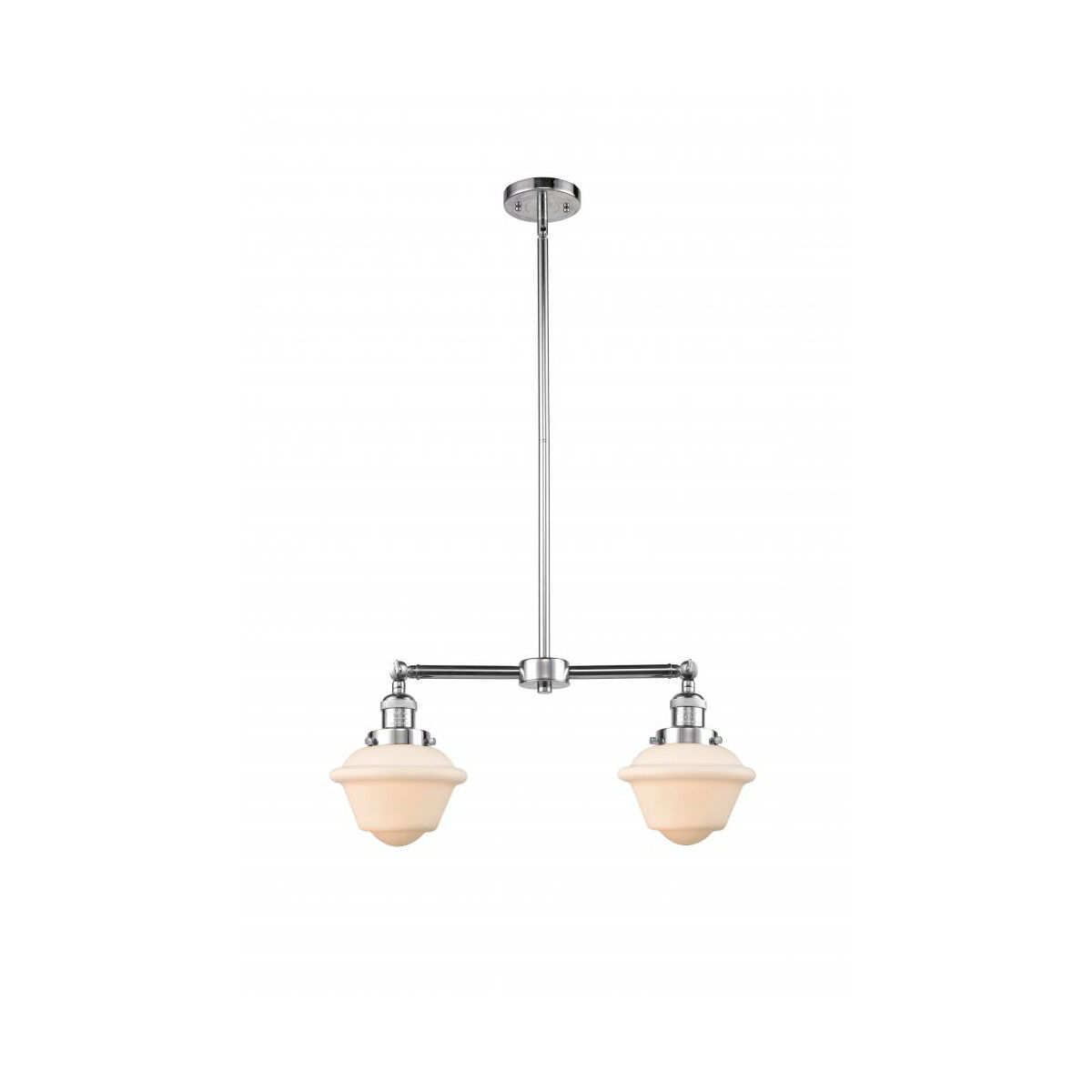 Franklin Restoration Small Oxford LED 24 inch Polished Chrome Chandelier Ceiling Light in Matte White Glass, Franklin Restoration