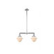 Franklin Restoration Small Oxford LED 24 inch Polished Chrome Chandelier Ceiling Light in Matte White Glass, Franklin Restoration