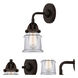 Nouveau 2 Small Canton LED 5.25 inch Oil Rubbed Bronze Sconce Wall Light in Clear Glass
