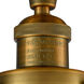 Franklin Restoration Small Bell LED 5 inch Brushed Brass Semi-Flush Mount Ceiling Light in Matte White Glass, Franklin Restoration