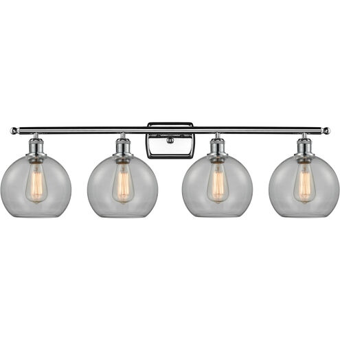 Ballston Athens 4 Light 36 inch Polished Chrome Bath Vanity Light Wall Light in Clear Glass, Ballston