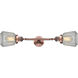 Franklin Restoration Chatham 2 Light 16 inch Antique Copper Bath Vanity Light Wall Light in Clear Glass, Franklin Restoration