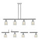 Ballston Caledonia LED 48 inch Polished Chrome Island Light Ceiling Light in Mouchette Glass, Ballston