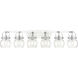 Pilaster II Sphere 6 Light 45.5 inch Polished Chrome Bath Vanity Light Wall Light in Clear Glass