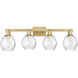 Arcadia Waverly 4 Light 33 inch Brushed Brass Bath Vanity Light Wall Light