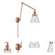 Small Cone 30 inch 60.00 watt Antique Copper Swing Arm Wall Light, Franklin Restoration