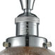 Franklin Restoration XX-Large Beacon LED 12 inch Polished Chrome Semi-Flush Mount Ceiling Light in Seedy Glass, Franklin Restoration