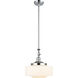 Franklin Restoration Bridgeton 1 Light 12 inch Polished Chrome Mini Pendant Ceiling Light in Incandescent, Matte White
