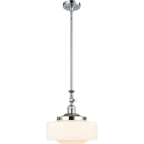 Franklin Restoration Bridgeton 1 Light 12 inch Polished Chrome Mini Pendant Ceiling Light in Incandescent, Matte White
