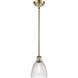 Ballston Castile LED 6 inch Antique Brass Pendant Ceiling Light in Clear Glass, Ballston