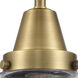 Franklin Restoration Small Oxford 1 Light 8 inch Brushed Brass Flush Mount Ceiling Light in Clear Glass