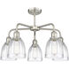 Brookfield 5 Light 23.75 inch Satin Nickel and Clear Chandelier Ceiling Light