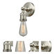 Franklin Restoration Bare Bulb 1 Light 5 inch Brushed Satin Nickel ADA Sconce Wall Light, Franklin Restoration