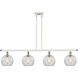 Ballston Athens LED 48 inch White and Polished Chrome Island Light Ceiling Light in Clear Glass, Ballston