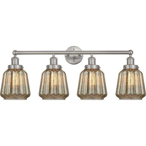 Chatham 4 Light 33.5 inch Brushed Satin Nickel Bath Vanity Light Wall Light