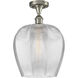 Edison Norfolk 1 Light 11.75 inch Semi-Flush Mount