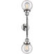 Franklin Restoration Beacon LED 17 inch Polished Chrome Bath Vanity Light Wall Light in Seedy Glass, Franklin Restoration
