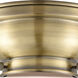Aditi X-Large Bell LED 12 inch Antique Brass Flush Mount Ceiling Light in Matte White Glass, Aditi