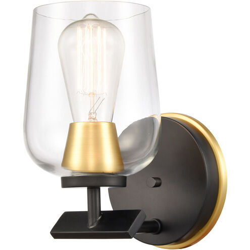 Remy LED 4.5 inch Black Satin Gold Bath Vanity Light Wall Light