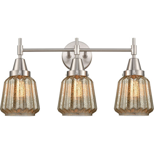 Caden LED 24.25 inch Satin Nickel Bath Vanity Light Wall Light in Mercury Glass