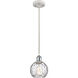 Ballston Athens Water Glass LED 6 inch White and Polished Chrome Mini Pendant Ceiling Light