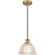 Edison Arietta LED 8 inch Brushed Brass Mini Pendant Ceiling Light