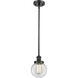 Ballston Beacon LED 6 inch Matte Black Pendant Ceiling Light in Clear Glass, Ballston