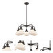 Olean 5 Light 24.5 inch Oil Rubbed Bronze Chandelier Ceiling Light in Matte White Glass