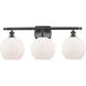 Ballston Athens 3 Light 26 inch Oil Rubbed Bronze Bath Vanity Light Wall Light in Matte White Glass, Ballston