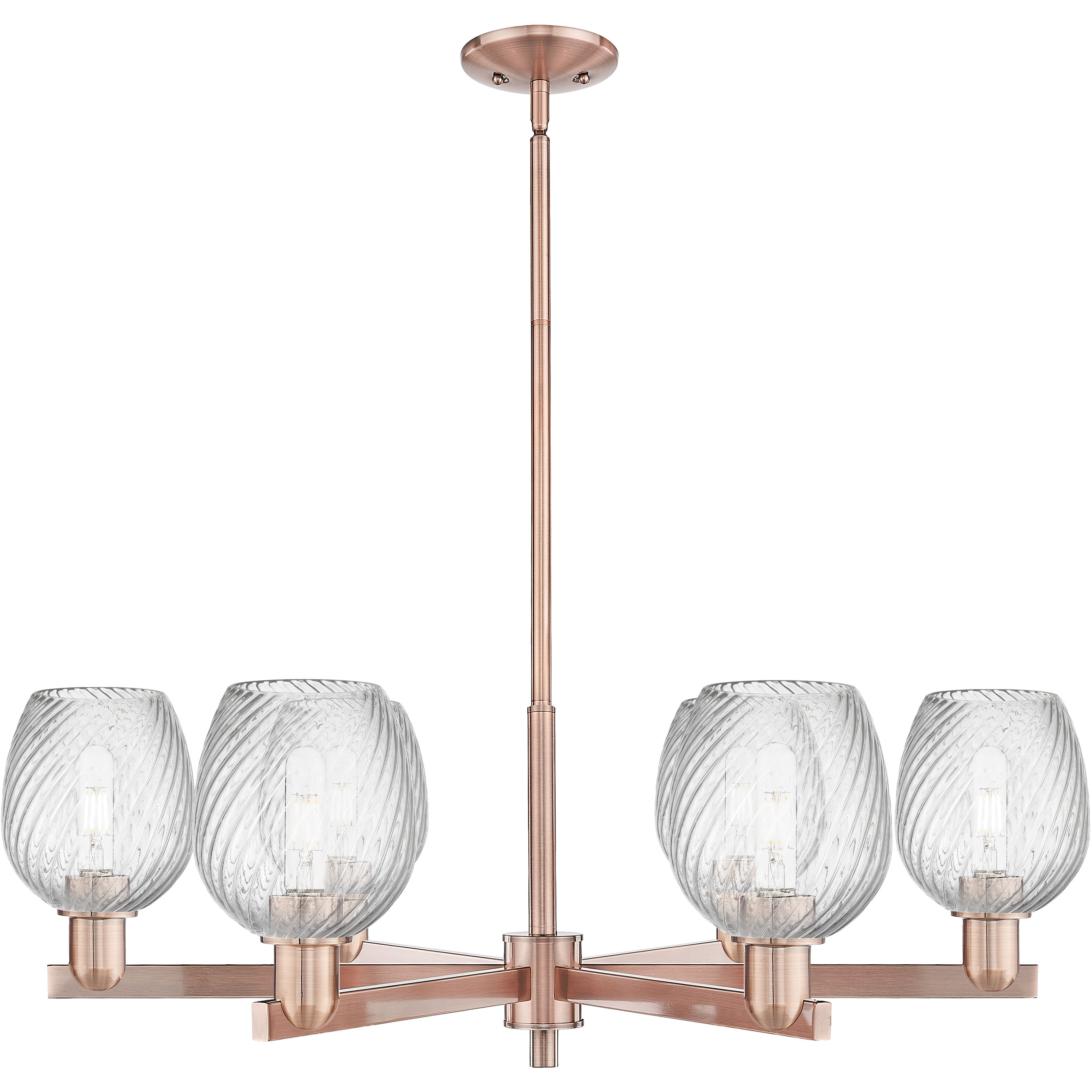 Arcadia Salina 6 Light 35.5 inch Antique Copper Chandelier Ceiling Light