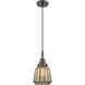 Chatham 1 Light 7 inch Oil Rubbed Bronze Mini Pendant Ceiling Light in Mercury Glass