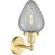 Geneseo 1 Light 6 inch Satin Gold Sconce Wall Light in Clear Crackle Glass