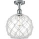 Edison Farmhouse Rope 1 Light 10.00 inch Semi-Flush Mount