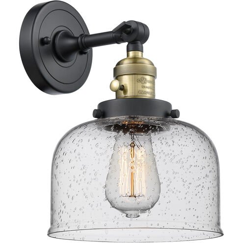 Franklin Restoration Large Bell LED 8 inch Black Antique Brass Sconce Wall Light, Franklin Restoration