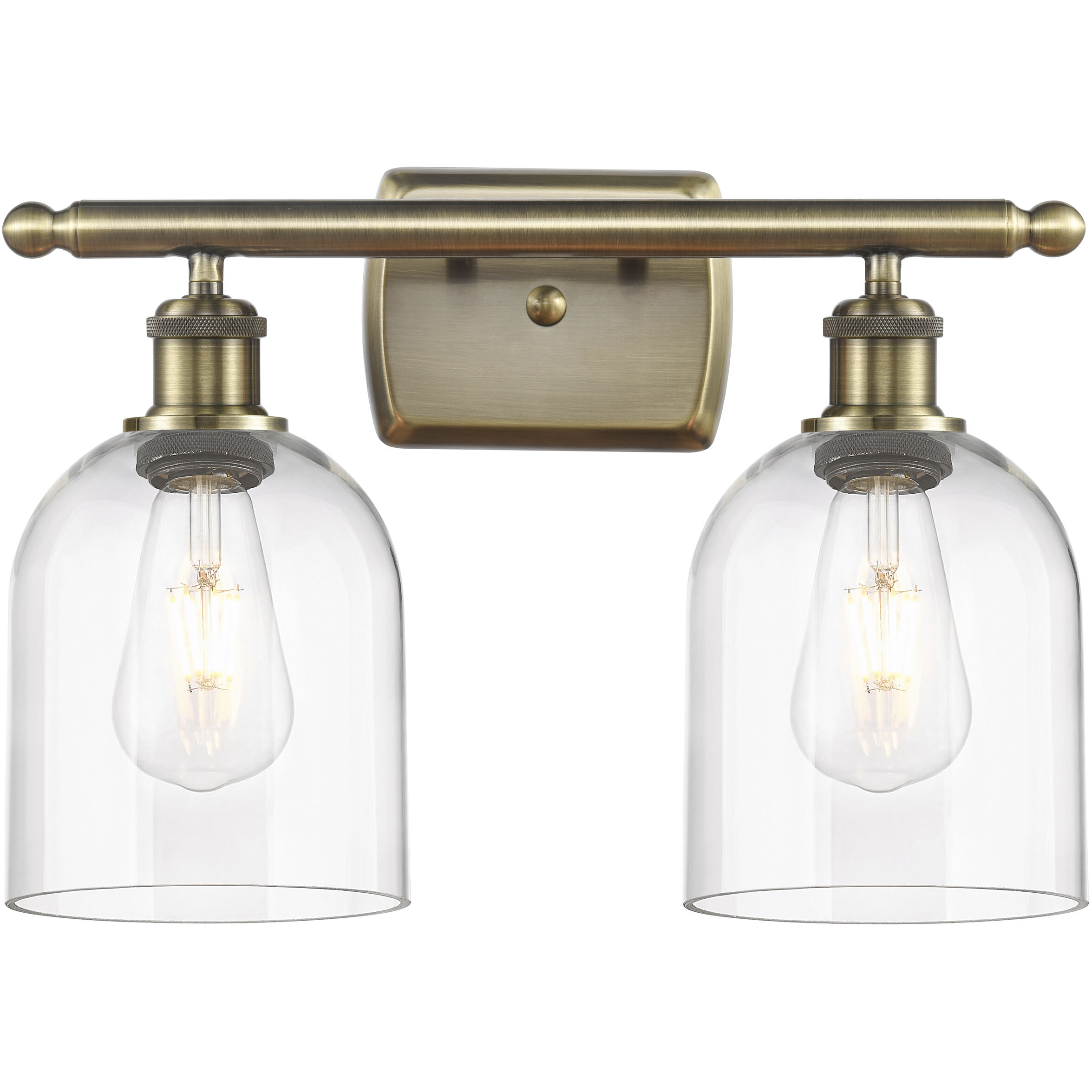 Ballston Bella 2 Light 15.5 inch Antique Brass Bath Vanity Light Wall Light