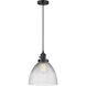 Franklin Restoration Seneca Falls 1 Light 10 inch Matte Black Mini Pendant Ceiling Light