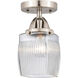 Nouveau 2 Colton 1 Light 6 inch Brushed Satin Nickel Semi-Flush Mount Ceiling Light
