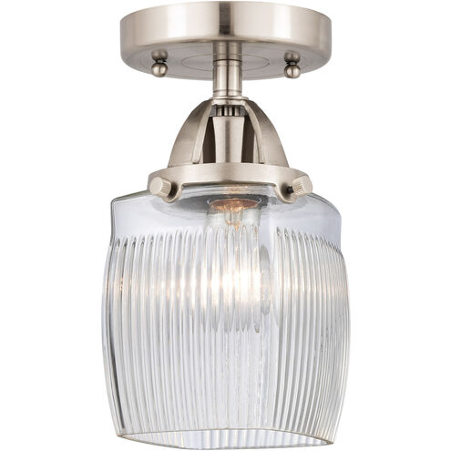 Nouveau 2 Colton 1 Light 6 inch Brushed Satin Nickel Semi-Flush Mount Ceiling Light