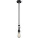 Franklin Restoration Bare Bulb 1 Light 4 inch Matte Black Mini Pendant Ceiling Light in Incandescent, Franklin Restoration